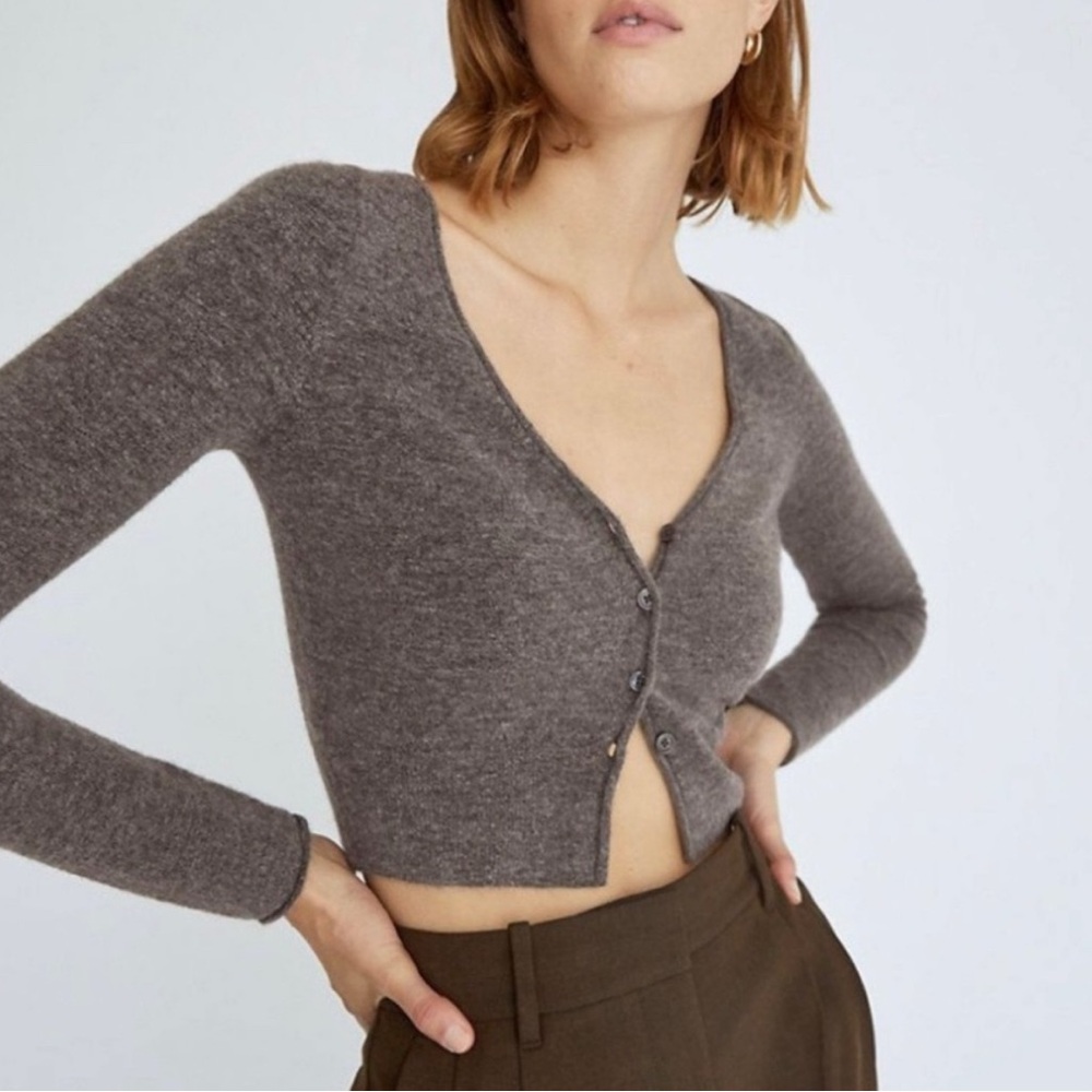 Aritzia x Wilfred Santorini Cashmere/Wool Blend Cardigan x SZ S